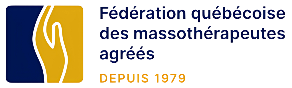 Logo de la FQM - Fédération Québéquoise des Massothérapeuthes agréés, depuis 1979